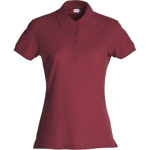Clique Womens/Ladies Plain Polo Shirt / Burgundy